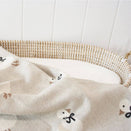 Alimrose Cotton Knit Baby Blanket - Duck Natural
