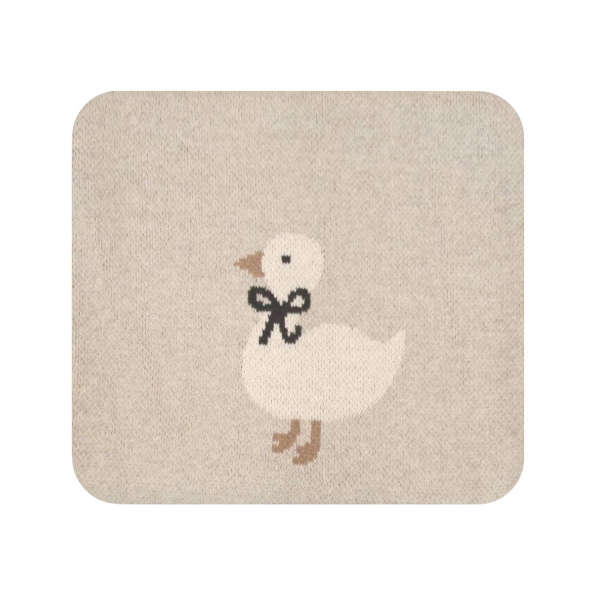 Alimrose Cotton Knit Baby Blanket - Duck Natural