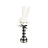 Alimrose Stick Rattle - Baby Bunny - Black Check