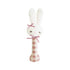 Alimrose Stick Rattle - Baby Bunny - Rose Check
