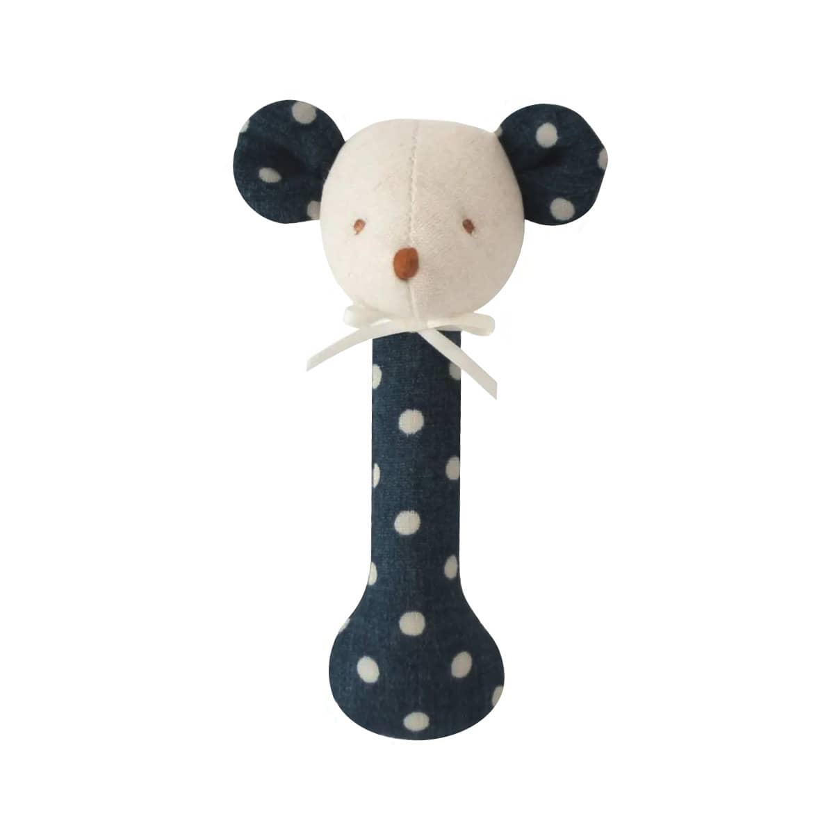 Alimrose Stick Rattle - Mouse - Ocean Blue
