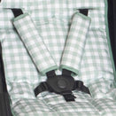 All4Ella Harness Covers and Pram Pegs - Gingham Sage