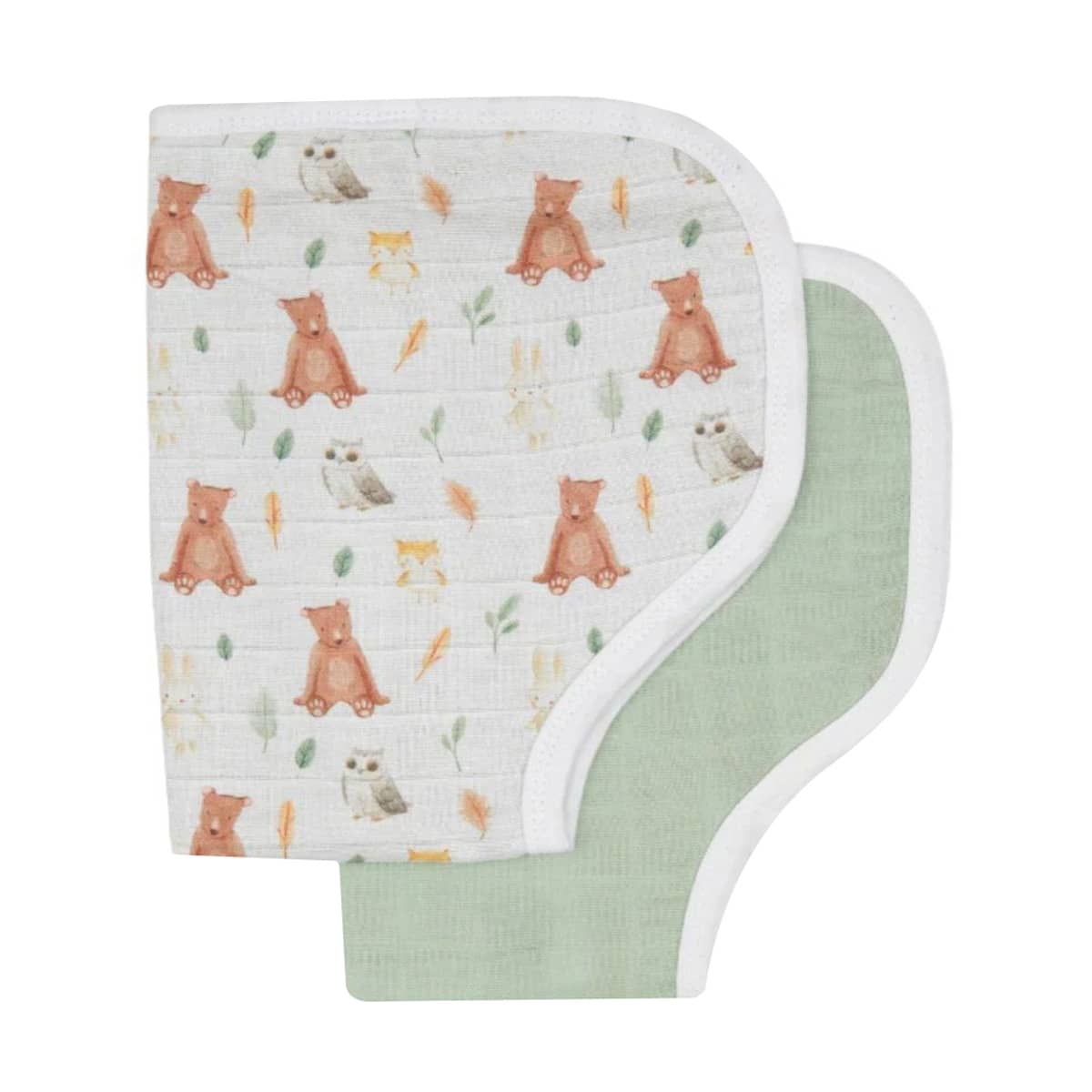 All4Ella Organic Burp Cloths - Forest Friends