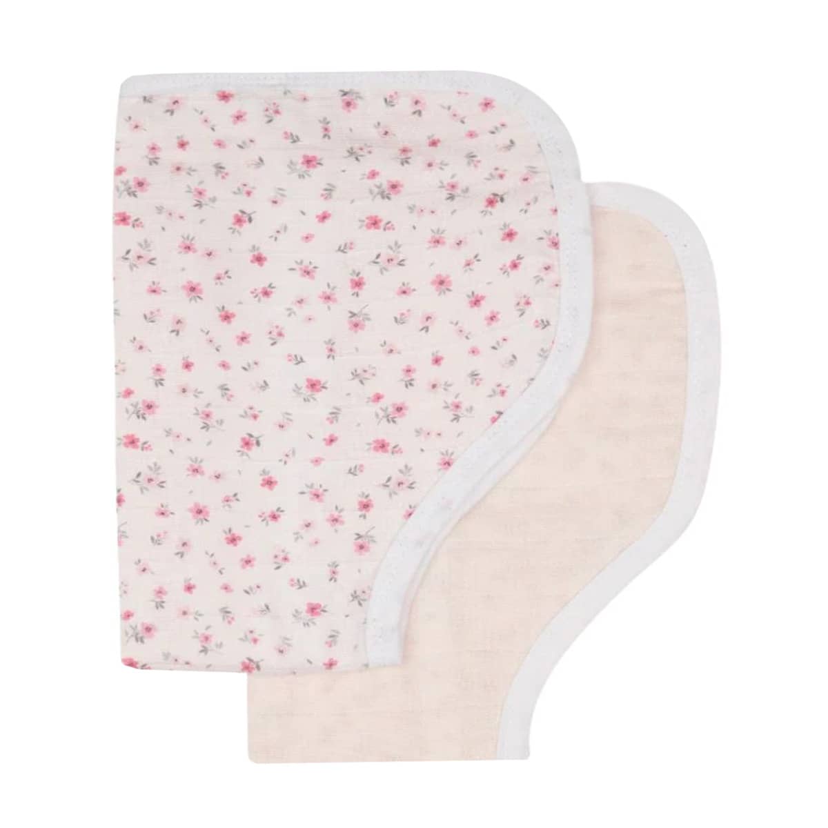 All4Ella Organic Burp Cloths - Pink Petals