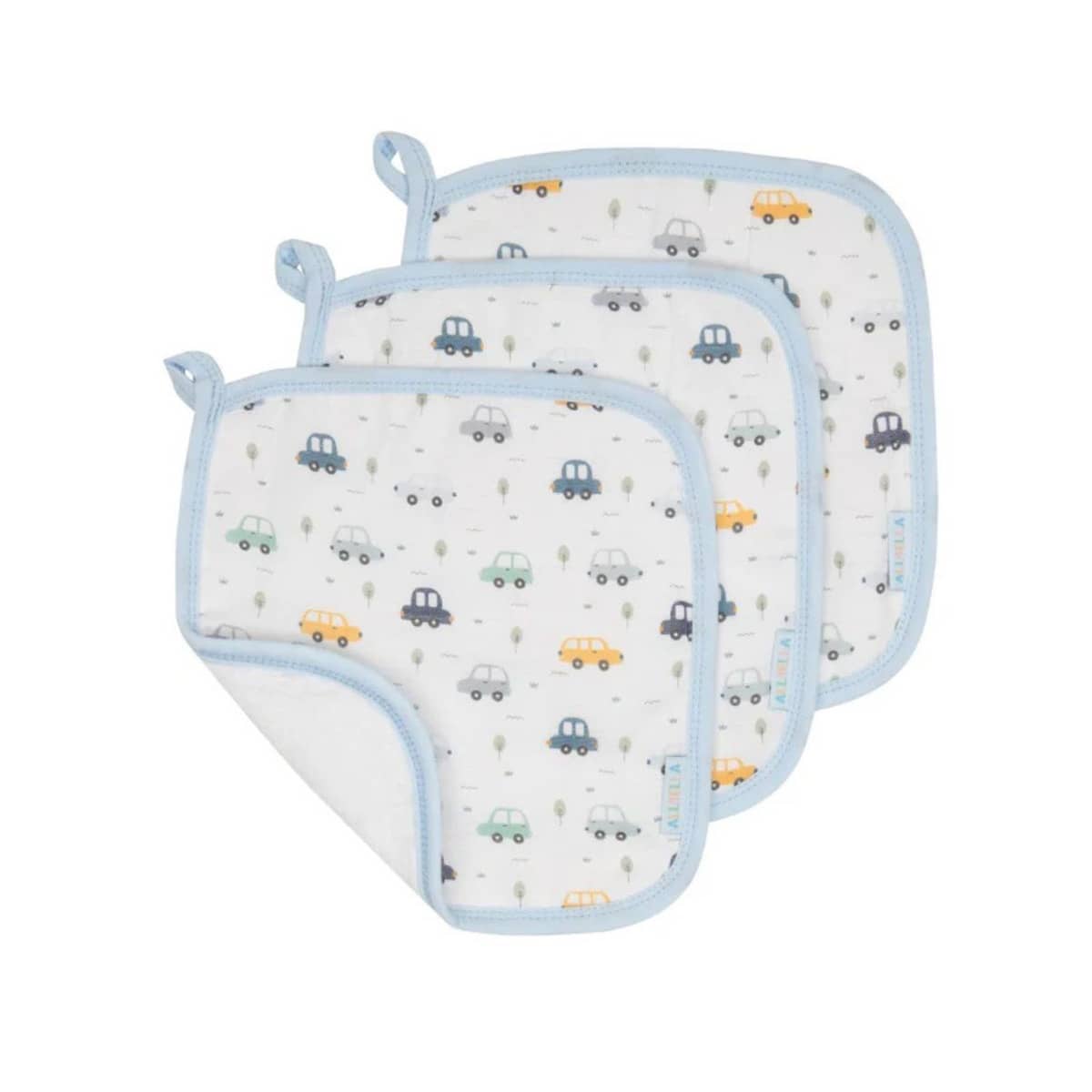 All4Ella Organic Wash Cloths - Beep Beep
