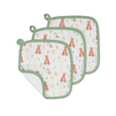 All4Ella Organic Wash Cloths - Forest Friends