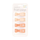 All4Ella Pram Pegs 4pk - Cream Peach