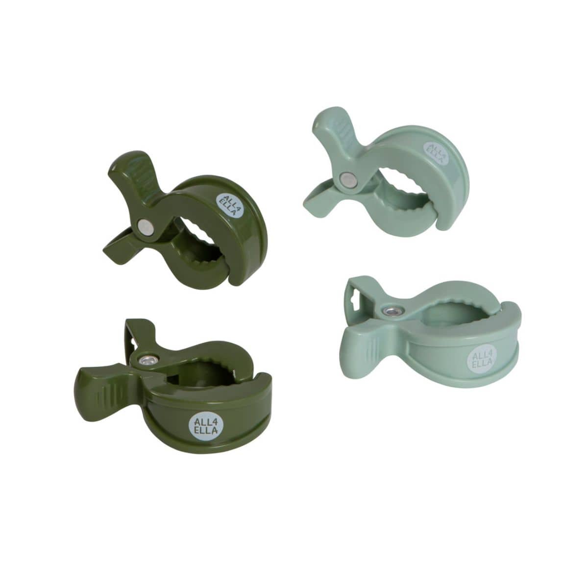 All4Ella Pram Pegs 4pk - Sage Forest Green