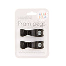 All4Ella Pram Pegs 2pk - Black