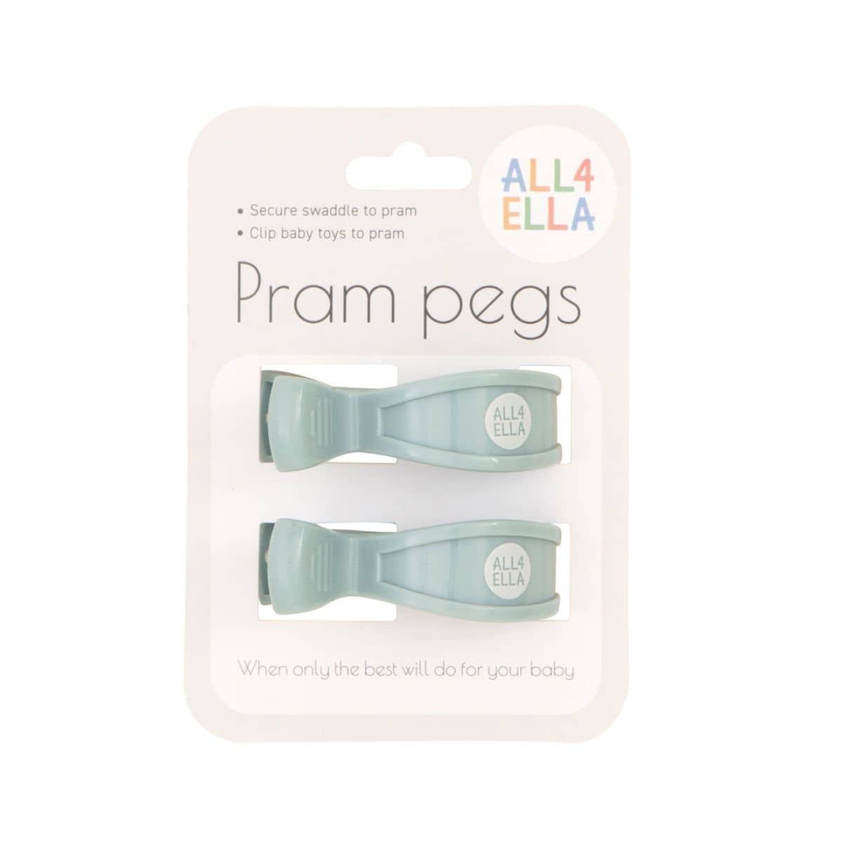 All4Ella Pram Pegs 2pk - Steel Blue