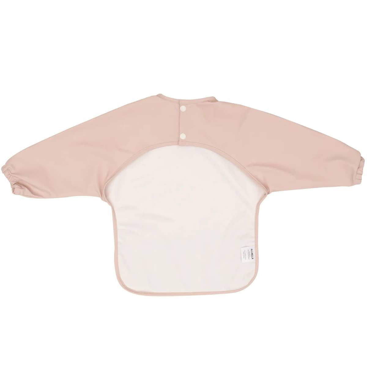 All4Ella Recycled Long Sleeve Bib - Two-tone Light Pink