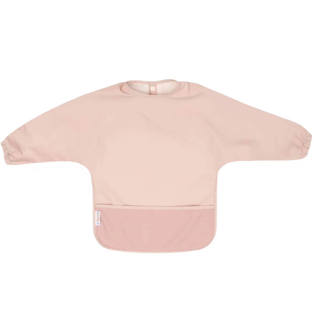All4Ella Recycled Long Sleeve Bib - Two-tone Light Pink