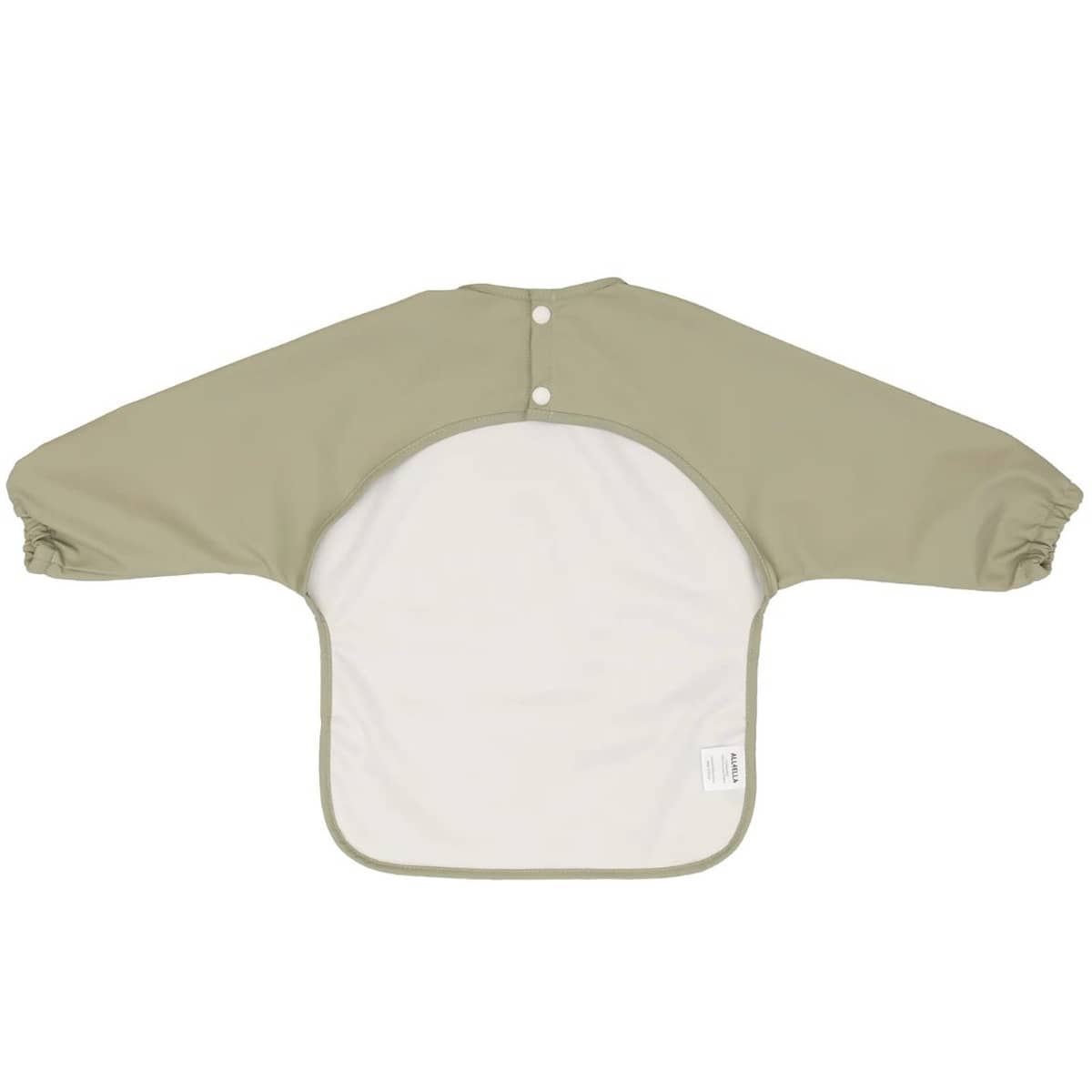 All4Ella Recycled Long Sleeve Bib - Two-tone Light Sage