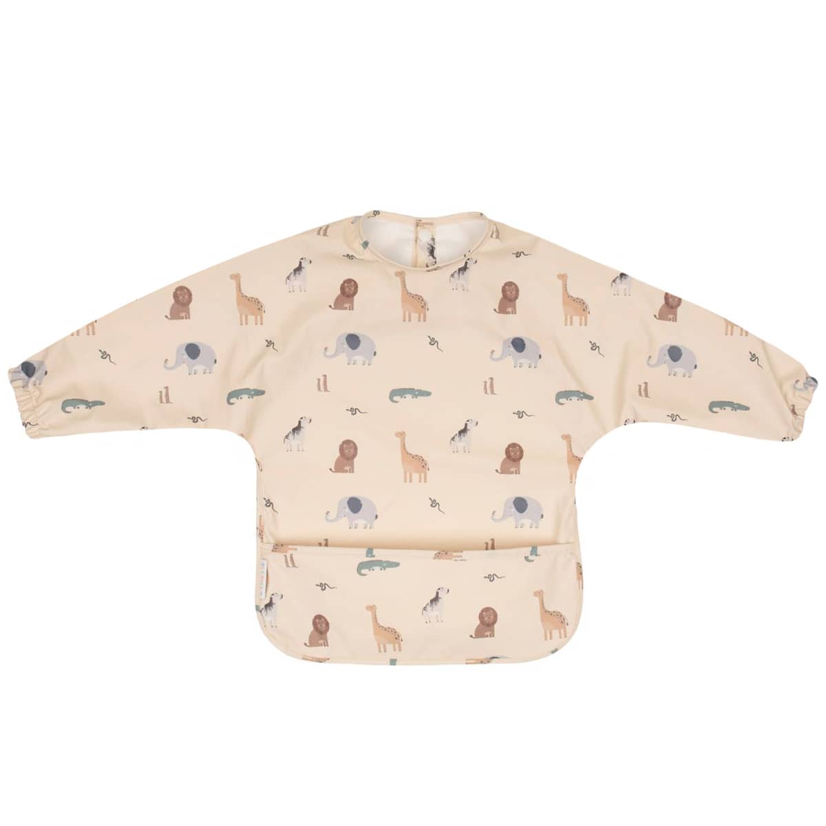 All4Ella Recycled Long Sleeve Bib - Wild Animals