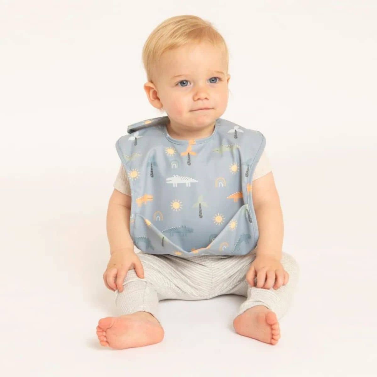 All4Ella Recycled Pouch Bib - Crocodile