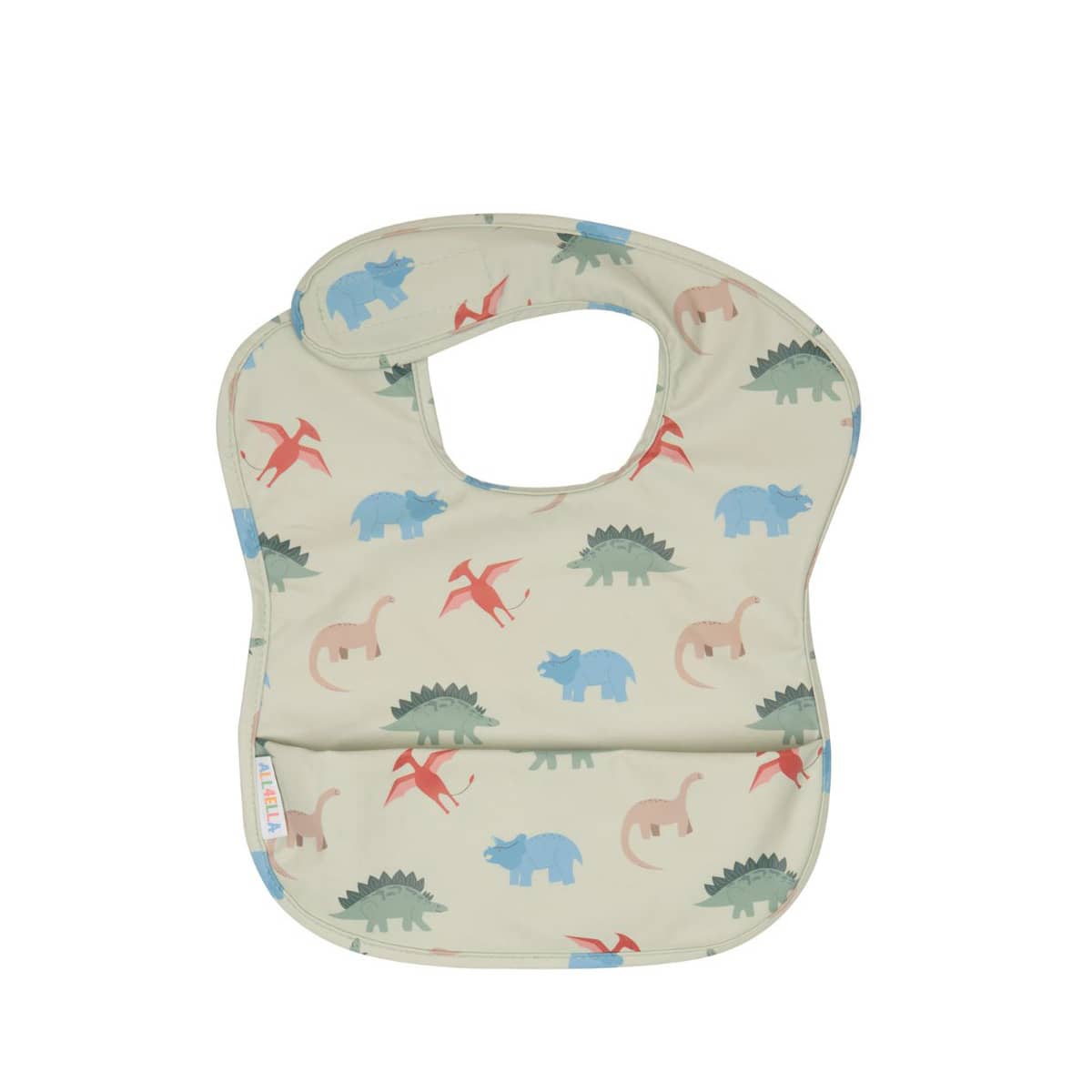 All4Ella Recycled Pouch Bib - Dinosaurs
