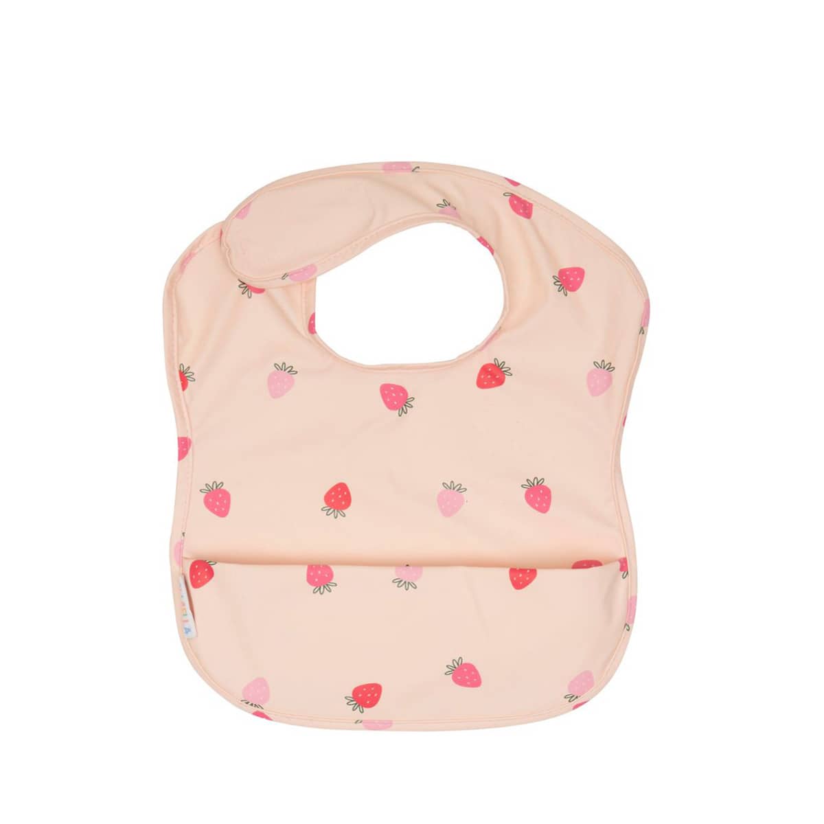 All4Ella Recycled Pouch Bib - Strawberries