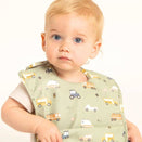 All4Ella Recycled Pouch Bib - Trucks