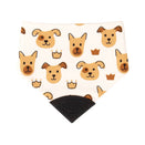 All4Ella Reversible Bandana Bib with Silicone Teether - Puppies