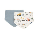 All4Ella Reversible Bandana Bibs 2pk - Barnyard