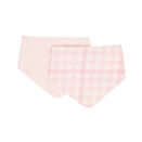 All4Ella Reversible Bandana Bibs 2pk - Gingham Pink