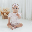 Aster & Oak Short Sleeve Zip Romper - Eve Floral