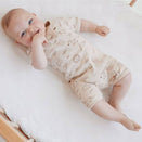 Aster & Oak Short Sleeve Zip Romper - Safari Adventure