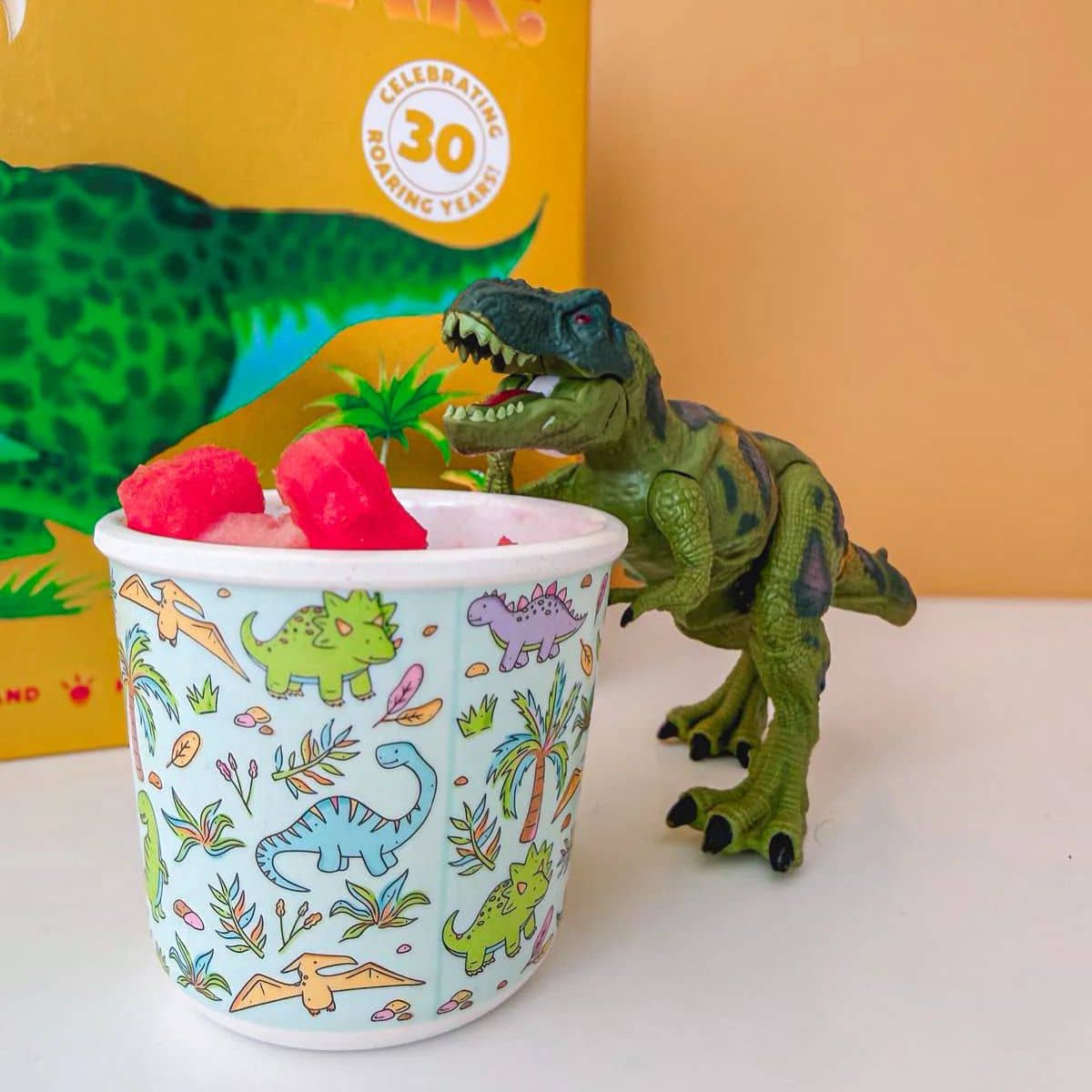 BBcino Reusable Snack Pot - 220ml Bamboo - Snack-a-Saurus