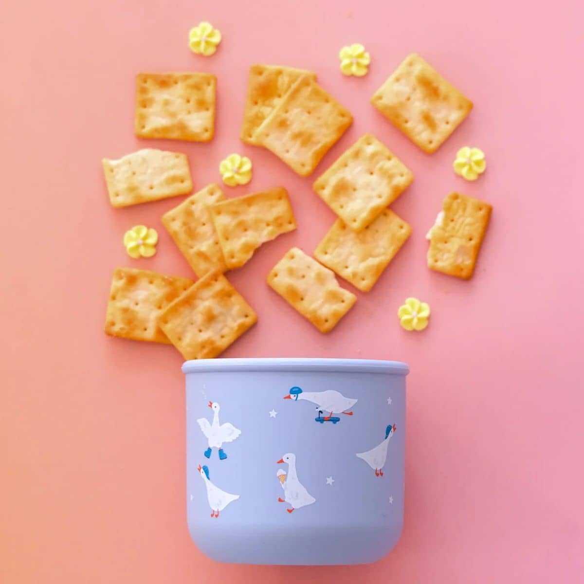 BBcino Reusable Snack Pot - 250ml Silicone - Silly Goose