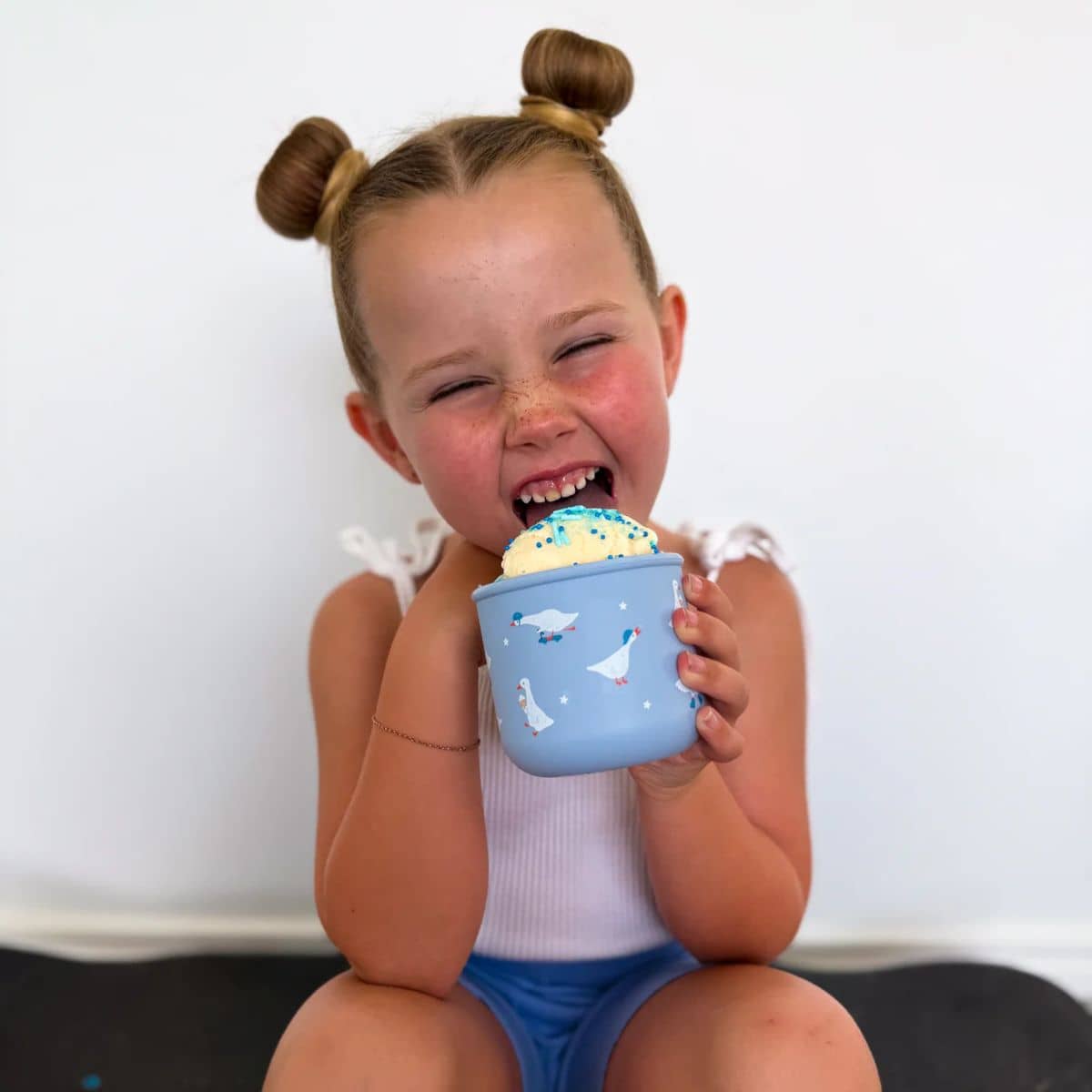 BBcino Reusable Snack Pot - 250ml Silicone - Silly Goose
