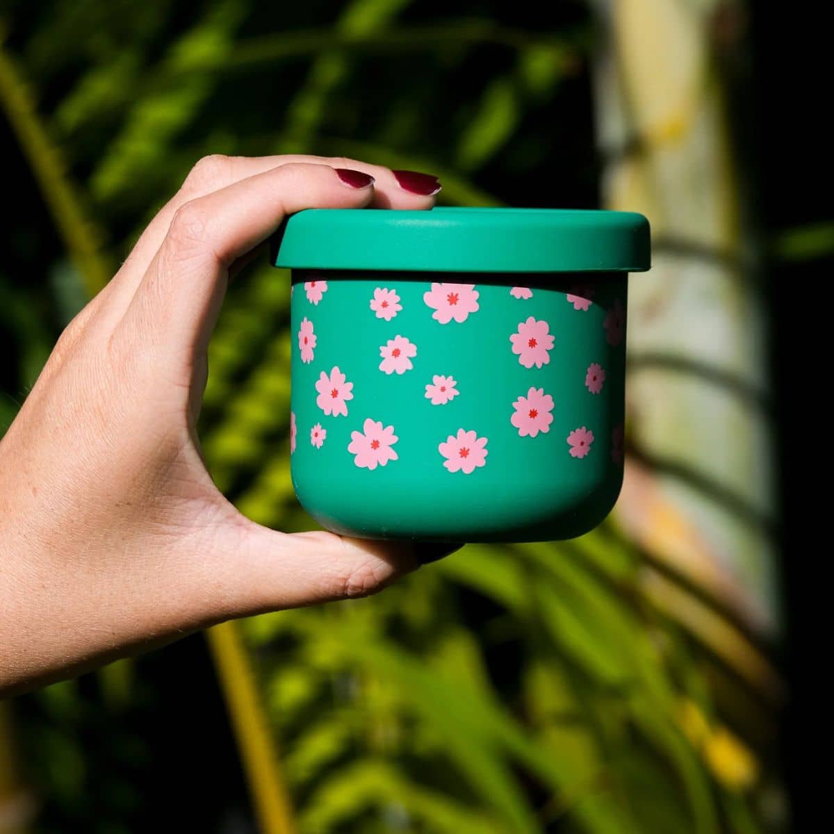 BBcino Reusable Snack Pot - 250ml Silicone - Ditsy