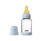 BIBS Baby Glass Bottle Set - Latex Teat - 120ml - Baby Blue