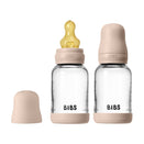 BIBS Baby Glass Bottle Complete Set - Latex Teat - 120ml - Blush
