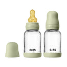 BIBS Baby Glass Bottle Complete Set - Latex Teat - 120ml - Sage