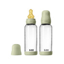 BIBS Baby Glass Bottle Complete Set - Latex Teat - 240ml - Sage