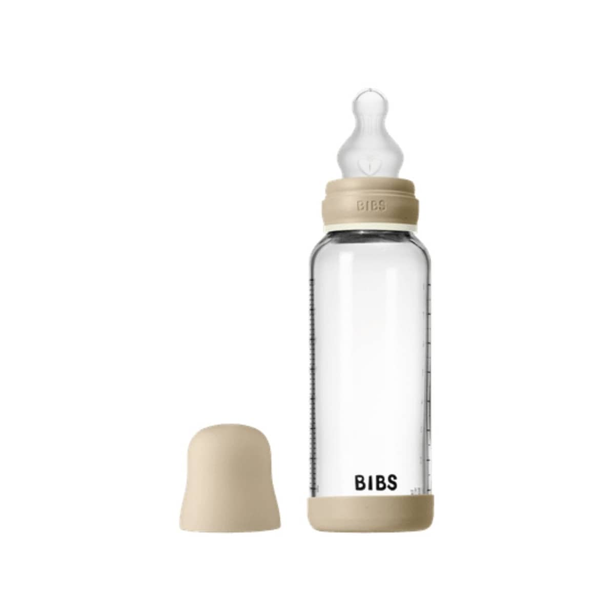 BIBS Baby Glass GLOW Bottle Set - Silicone Teat - 240ml
