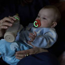 BIBS Baby Glass GLOW Bottle Set - Silicone Teat - 240ml