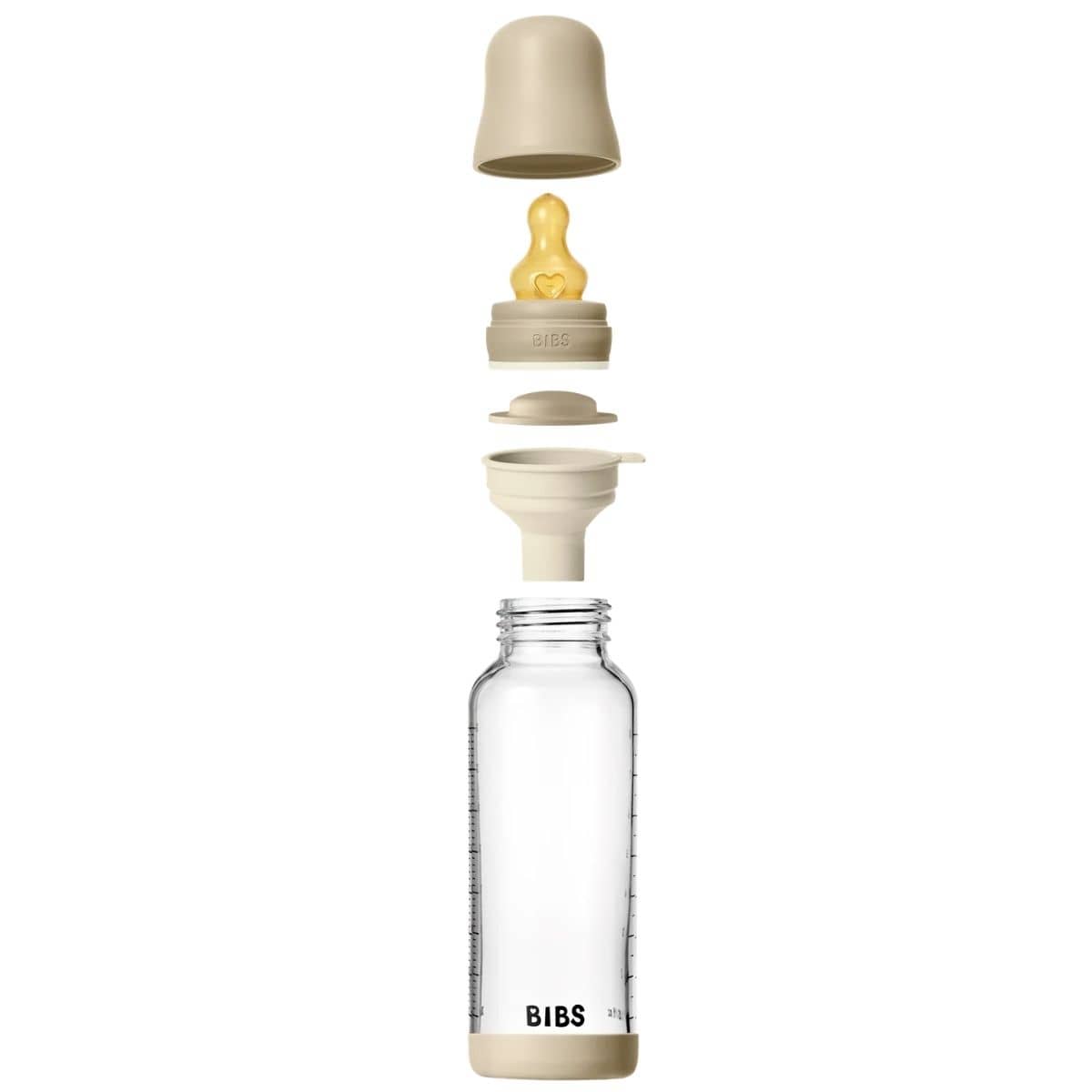 BIBS Baby Glass GLOW Bottle Set - Latex Teat - 240ml