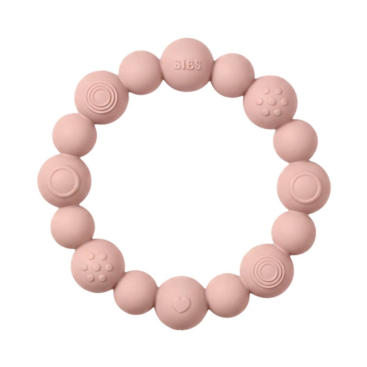 BIBS Beaded Teething Ring - Blush