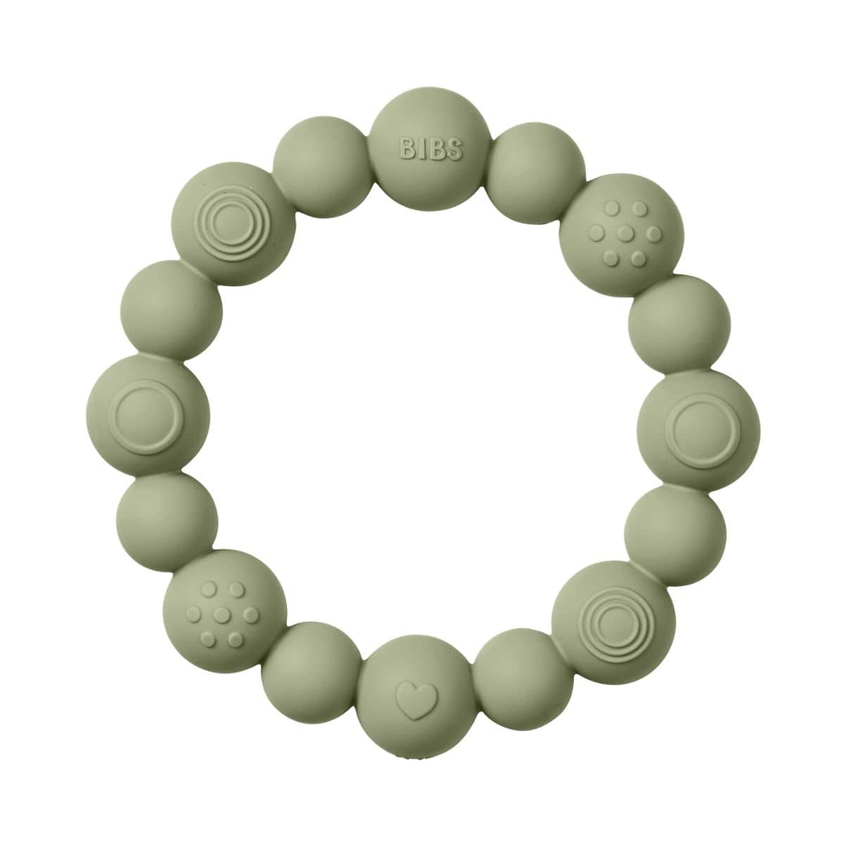 BIBS Beaded Teething Ring - Sage