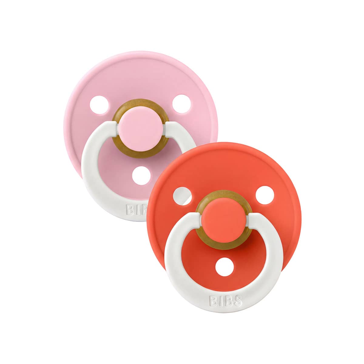 BIBS Colour Dummies - Round | Latex Night - Baby Pink Tango