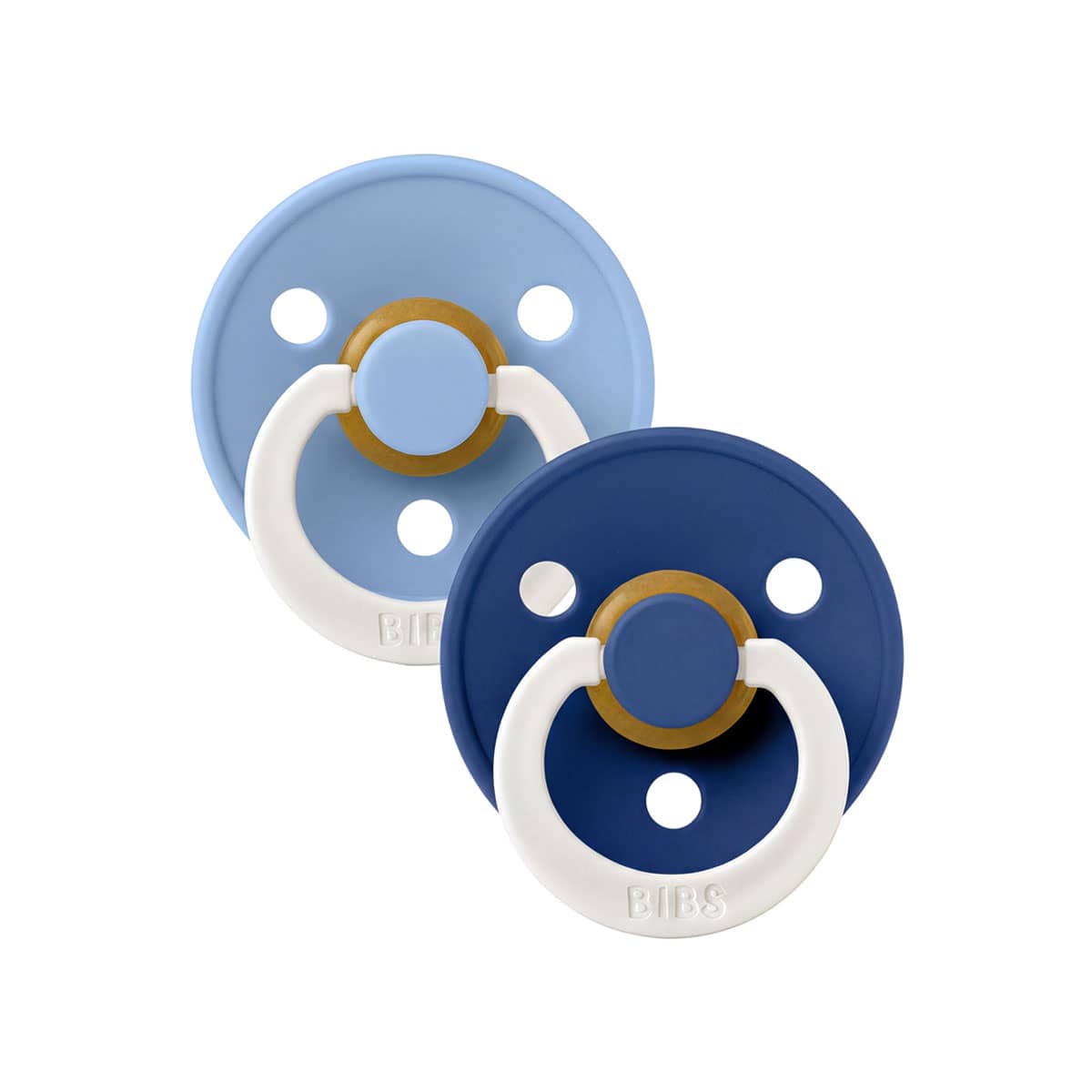 BIBS Colour Dummies - Round | Latex Night - Cornflower Sky Blue