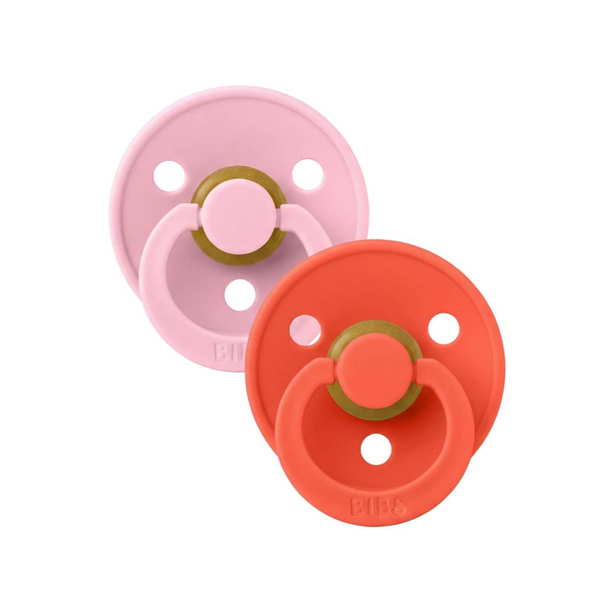 BIBS Colour Dummies - Round - Baby Pink Tango