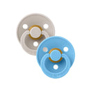 BIBS Colour Dummies - Round | Size 1 | Latex - Mushroom/Breeze