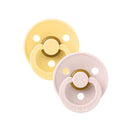 BIBS Colour Dummies - Round | Size 1 | Latex - Pale Butter/Petal