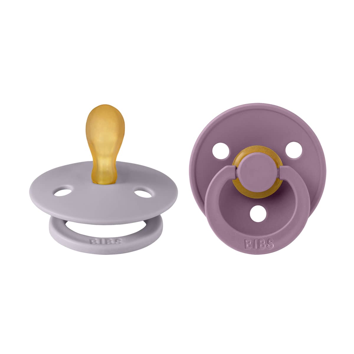 BIBS Colour Dummies - Symmetrical | Size 1 | Latex Night - Fossil Grey Mauve