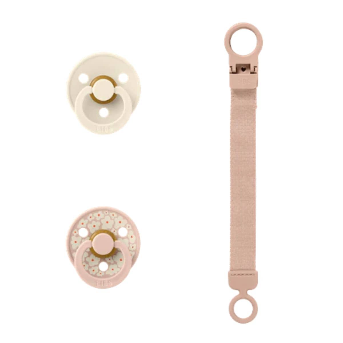 BIBS Colour Dummy + Loop Gift Set - Blush