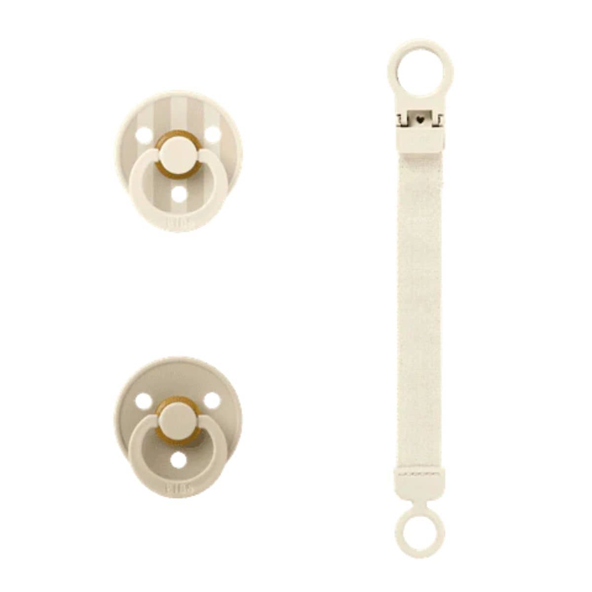 BIBS Colour Dummy + Loop Gift Set - Ivory