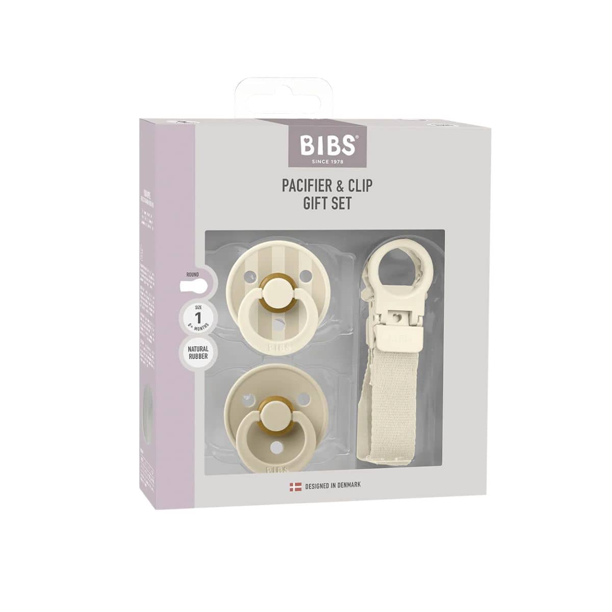 BIBS Colour Dummy + Loop Gift Set - Ivory