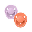 BIBS De Lux Dummies - Round | One Size | Silicone - Violet Sky Papaya